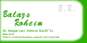 balazs roheim business card